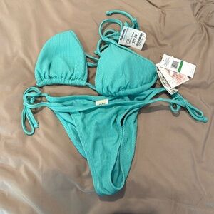 Teal bikini size large with tags